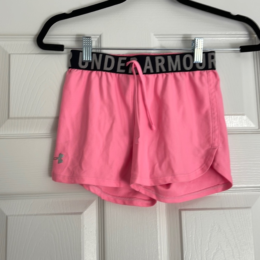 Pink Under Armour shorts
